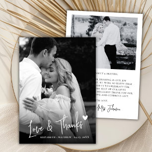 Amor y agradecimiento Script Foto de boda en blanc
