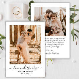 Amor y agradecimiento Script Moderno Photo Boda