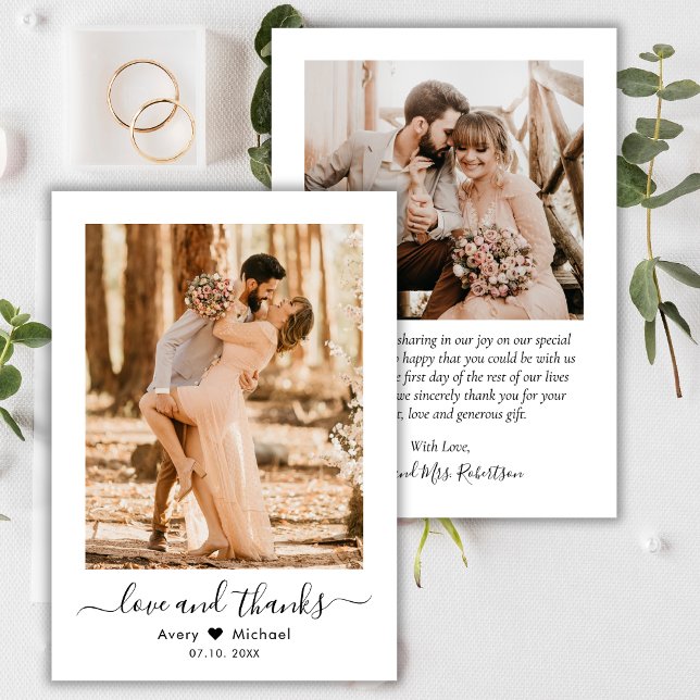 Amor y agradecimiento Script Moderno Photo Boda (Subido por el creador)