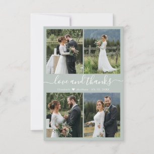 Amor y agradecimiento Script Sage Green Collage Bo