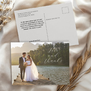 Amor y Agradecimiento Tarjeta Postal de Fotos de B