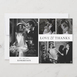 Amor y Agradecimiento Tipografía Foto Collage Boda