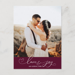Amor y alegría   Postal fotográfica de tipografía 