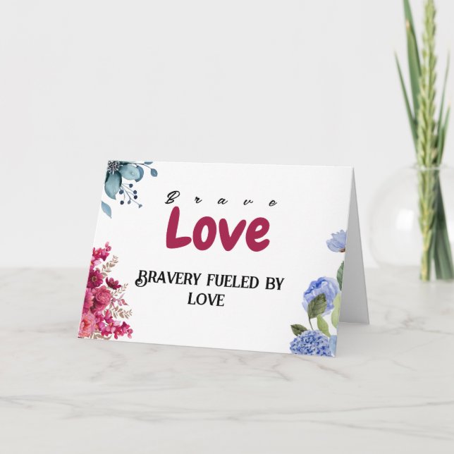 Amor y ánimo Tarjetas de cáncer para pacientes (Anverso)