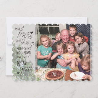 Amor y bendiciones - tarjeta de Navidad