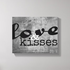 amor y besos envueltos de pintura en la pared arte
