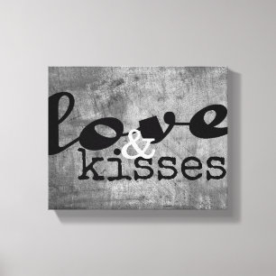 amor y besos envueltos de pintura en la pared arte