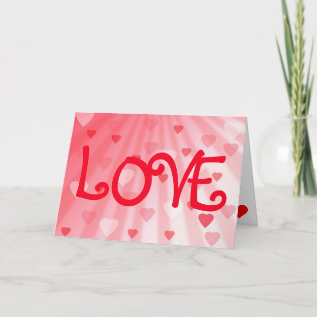 Amor y corazones de San Valentín - Tarjeta de San  (Anverso)