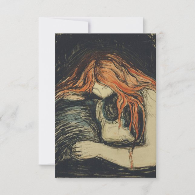 Amor y dolor (El vampiro) (de Edvard Munch) (Anverso)