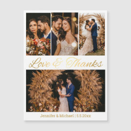 amor y gracias 4 fotos boda magnet