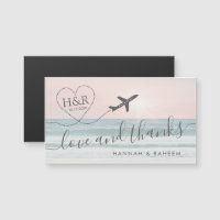 Amor y gracias a la boda de playa Favor Magnet