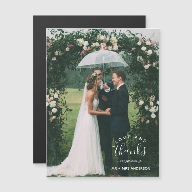 Amor y gracias Boda de fotos Gracias (Anverso/Reverso)
