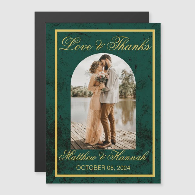Amor y gracias Boda de fotos Gracias por favores (Anverso/Reverso)
