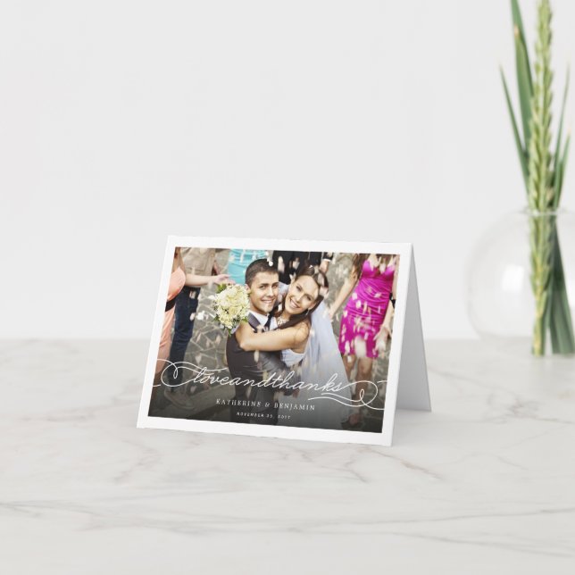 Amor Y Gracias Boda De Fotos Script Gracias (Anverso)