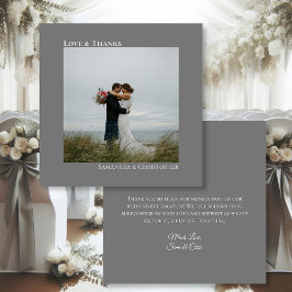 Amor y gracias Boda de fotos y notas de gris Minim