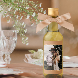 Amor y gracias Boda Golden Tan Foto Mini