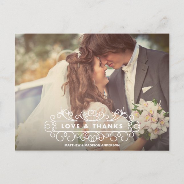 AMOR Y GRACIAS | BODA GRACIAS POR PUBLICAR TARJETA (Anverso)