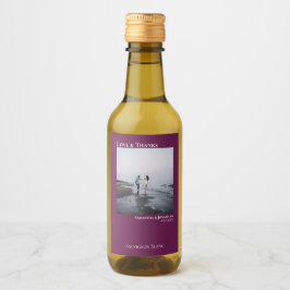 Amor y gracias Magenta o Berry Boda Foto Mini