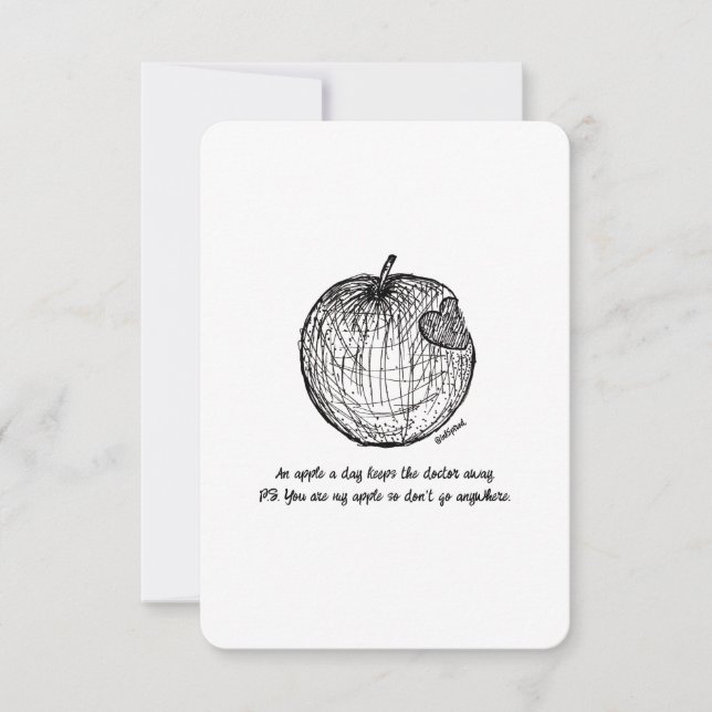 Amor y gracias, no vayas a ninguna parte, tarjeta  (Anverso)