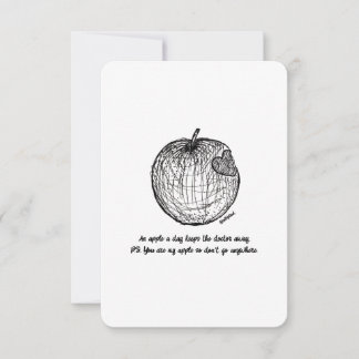 Amor y gracias, no vayas a ninguna parte, tarjeta 