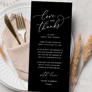 Amor y Gracias, Tarjeta de Agradecimiento para Cen