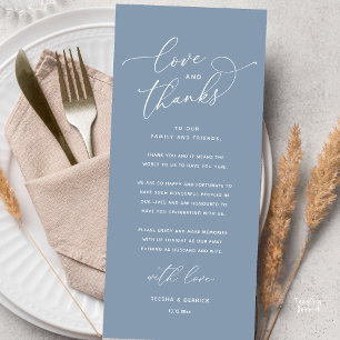 Amor y Gracias, Tarjeta de Agradecimiento para Cen