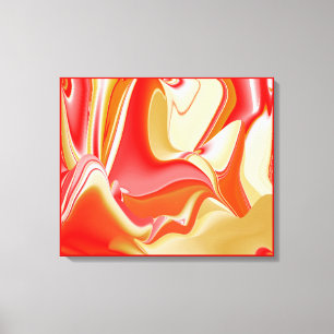 Amor y Oro Arte de Arcoíris Abstracto 3D