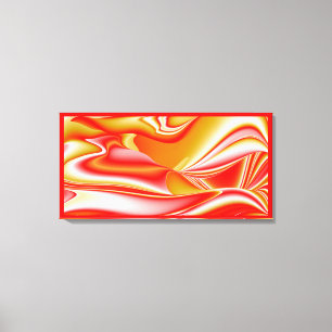 Amor y Oro Arte de Arcoíris Abstracto 3D