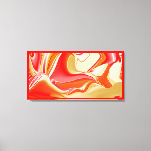 Amor y Oro Arte de Arcoíris Abstracto 3D
