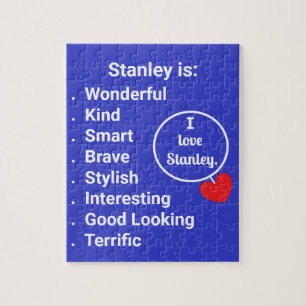 Amor y palabras - Azul con corazón: rompecabezas