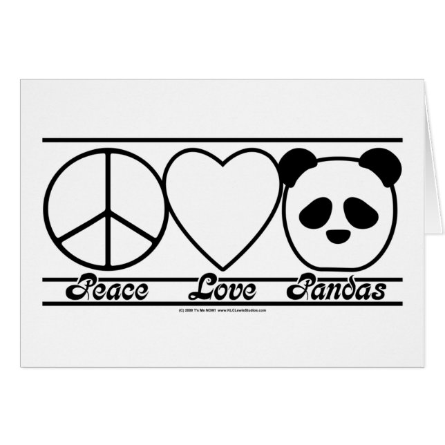 Amor y pandas de la paz (Anverso (Horizontal))