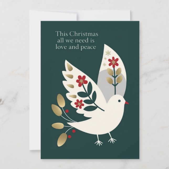 Amor y Paz Elegante y sofisticada Navidad  (Anverso)