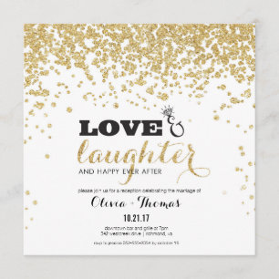 Amor y risa y feliz nunca después de la invitación