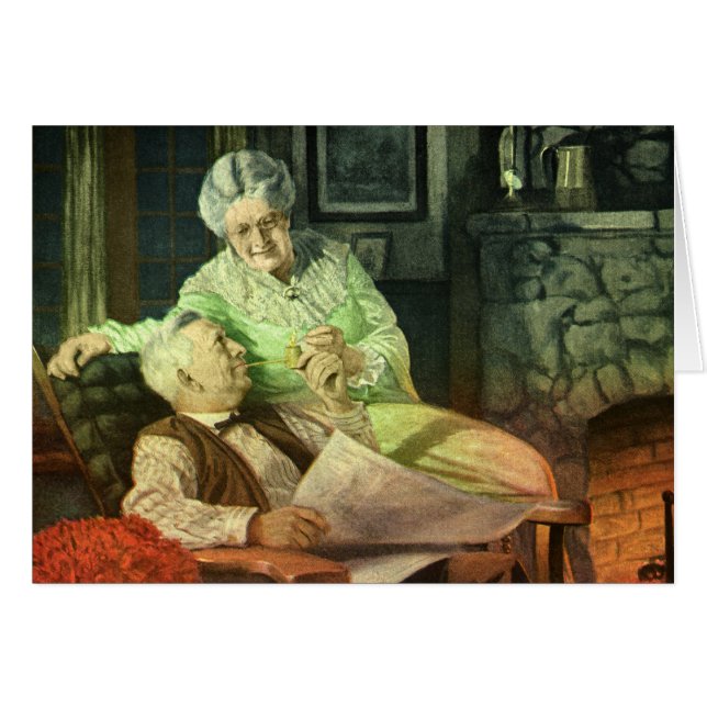 Amor y romance vintage; abuelos románticos (Anverso (Horizontal))