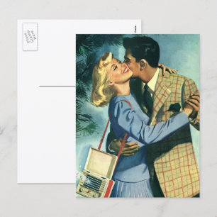 Amor y romance vintage, baile de Navidad