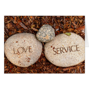 Amor y servicio - Piedras religiosas espirituales