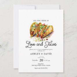 Amor y tacos | Invitaciones de la Parte de comprom