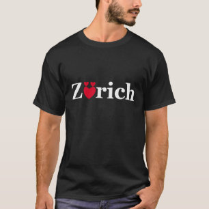 Amor Zurich en la camiseta oscura