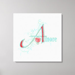 AMORE - Amor - Lienzo Enrollado