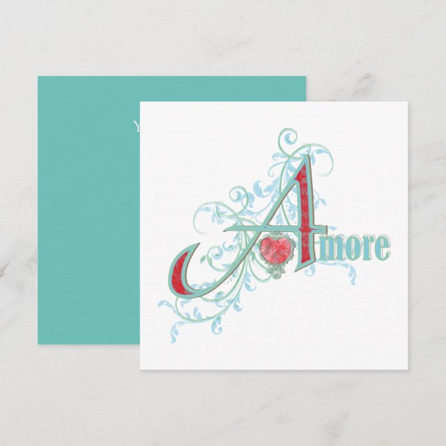 AMORE - Amor - Tarjeta de saludo (Anverso / Reverso)