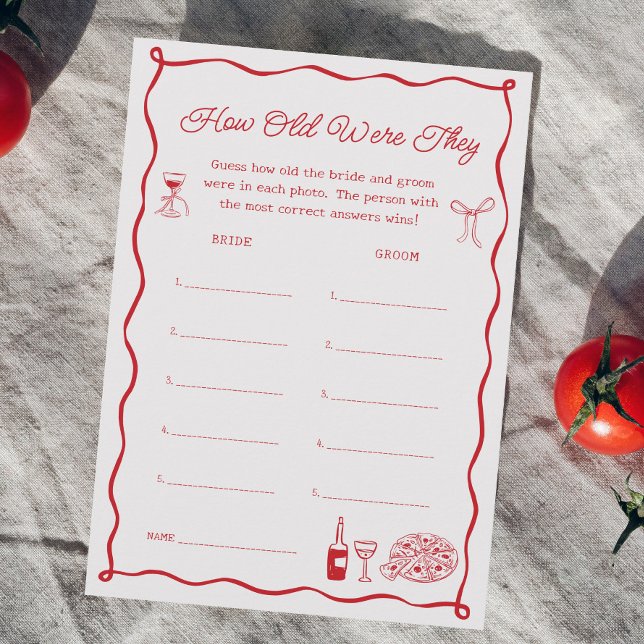 Amore Bridal Shower adivina la tarjeta de juego de (Subido por el creador)