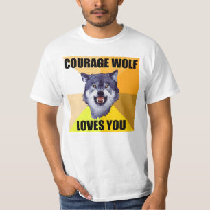 Amores del LOBO del VALOR usted camiseta