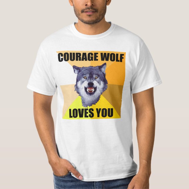 Amores del LOBO del VALOR usted camiseta (Anverso)