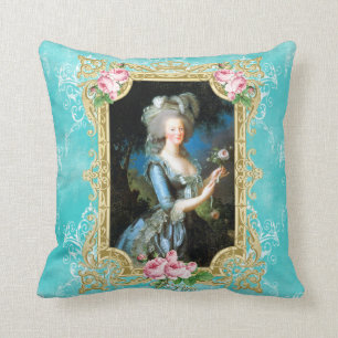 Amortiguador azul de la almohada del rosa de