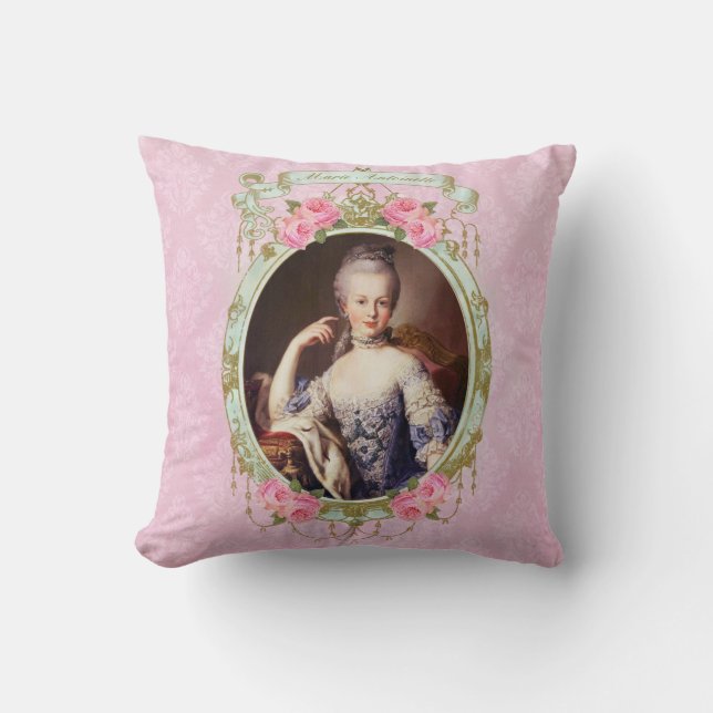 Amortiguador de la almohada del damasco del rosa (Anverso)