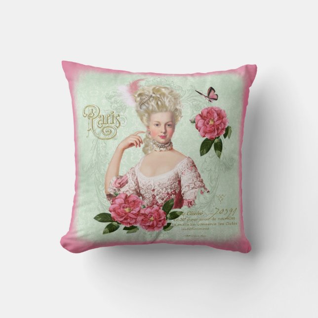 Amortiguador rosado de la almohada del Peony del (Anverso)