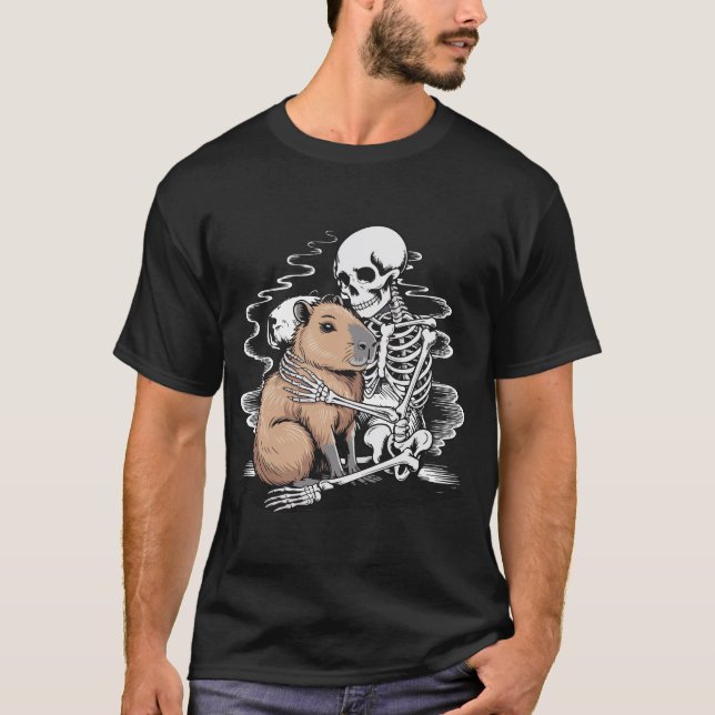 Amortiguar al Capybara Halloween Camiseta - Corta (Anverso)