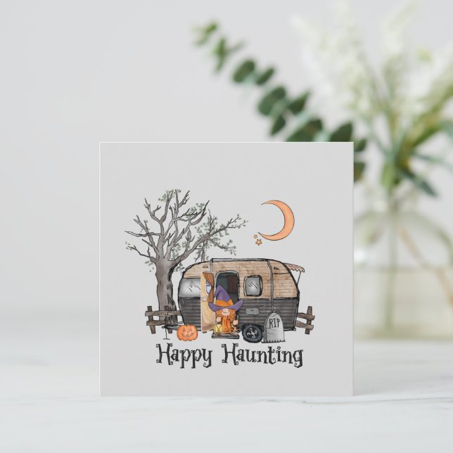 Amortización feliz | Camper de Halloween | Bruja e (Anverso de pie)