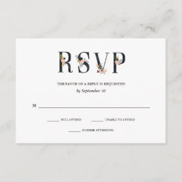 Ampersand elegante | Black and White Wedding RSVP