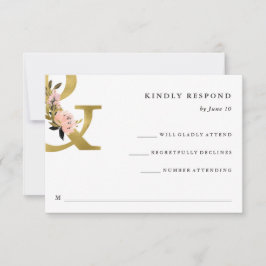 Ampersand elegante | Gold y Rubor Wedding RSVP